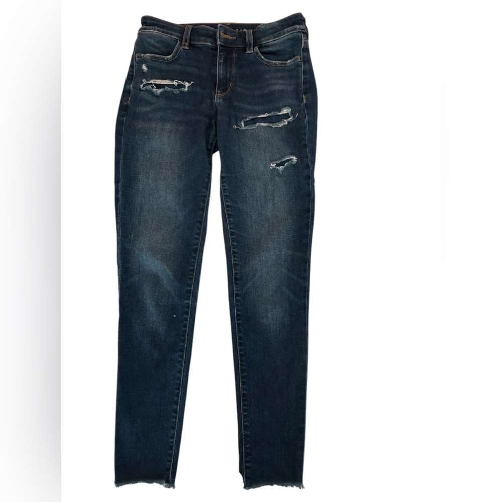 American Eagle Outfitters Dark Blue Distressed Jeggings